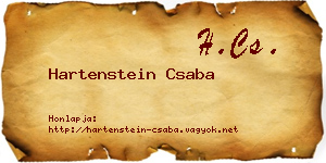 Hartenstein Csaba névjegykártya
